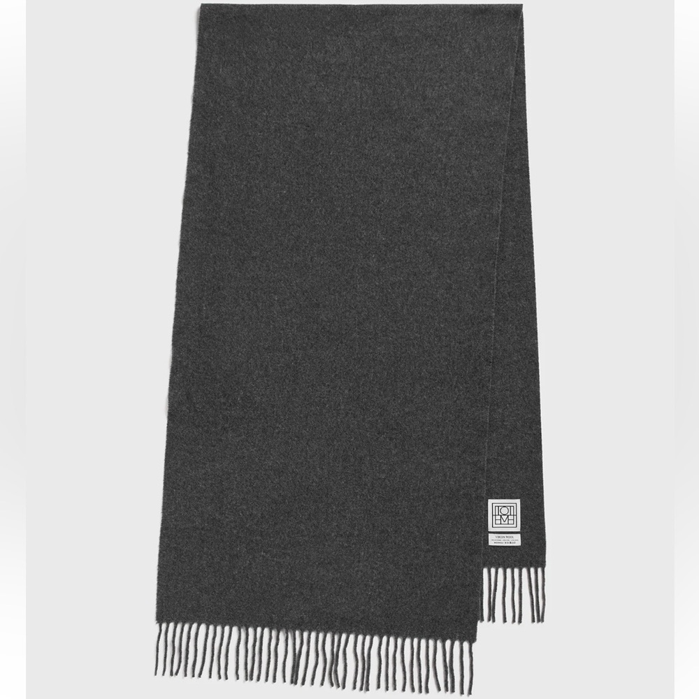 TOTEME 100% Wool Fringe Scarf
